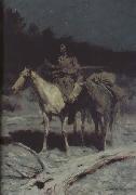 Frederic Remington A Dangerous Country (mk43) china oil painting reproduction